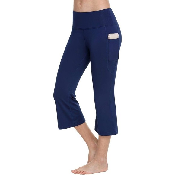 BALEAF Flare Yoga Pants Women Capri Leggings with Pockets Bootcut XL NEW!! - Picture 1 of 5